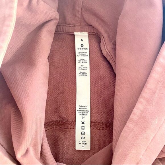 Lululemon Scuba Hoodie Pullover Washed Quicksand Size 4 - Picture 14 of 14